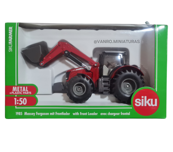 Tractor Massey Ferguson C/ cargador frontal - Siku - Imagen 5