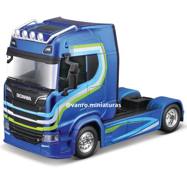 Camión Scania Serie 6 modelo S770 4X2 azul - Bburago