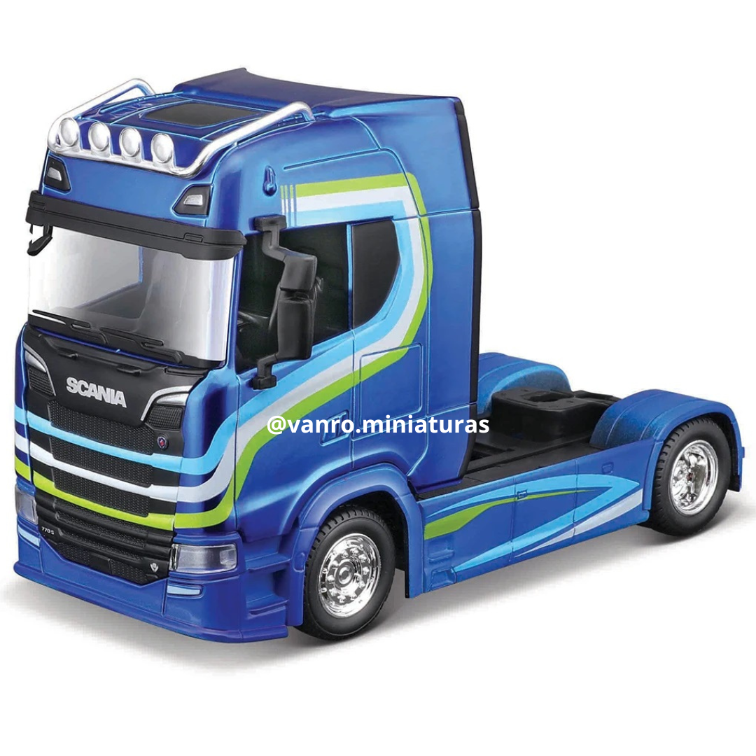 Camión Scania Serie 6 modelo S770 4X2 azul – Bburago