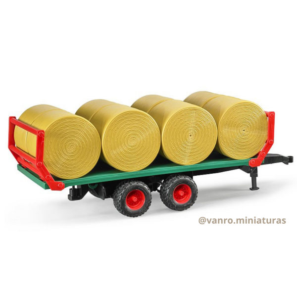 Remolque para transporte de rollos de bolos + 8 Bolos - Bruder
