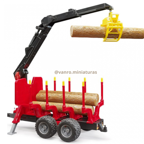 Remolque Autocargador c/ grúa de carga - Bruder - Imagen 3