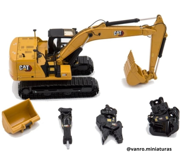 Excavadora Cat. 323 c/4 piezas intercambiables - Diecast Masters - Imagen 10