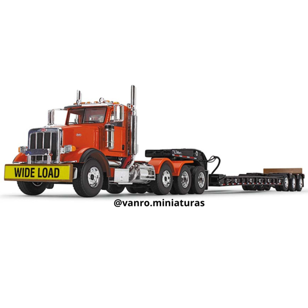 Camión Peterbilt 367 con remolque cama baja - First Gear