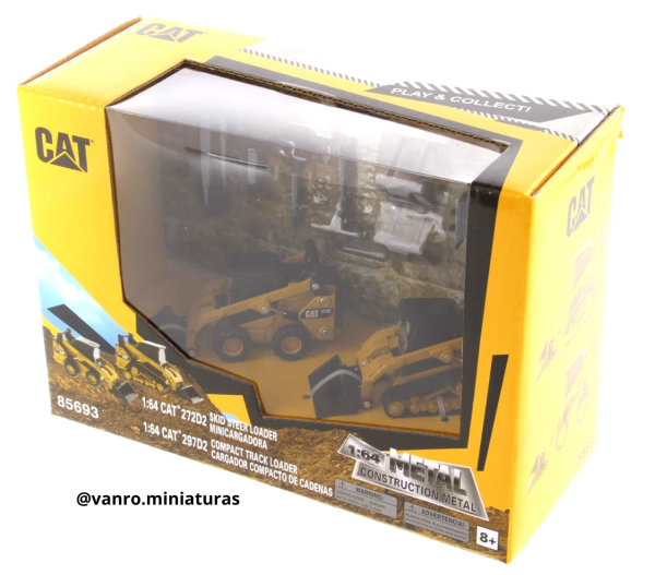 Minicargadores Caterpillar Cat. 272D2 y Cat. 297D2 - Diecast Master - Imagen 6