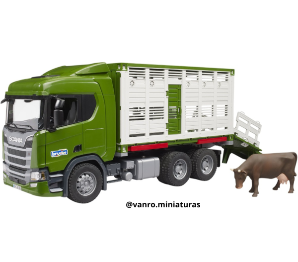 Camión Scania 560R 6×4 transporte de ganado - Bruder Toys