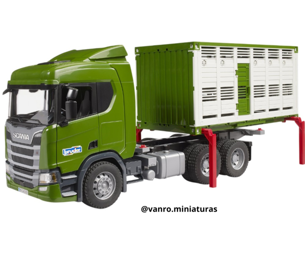 Camión Scania 560R 6×4 transporte de ganado - Bruder Toys - Imagen 4