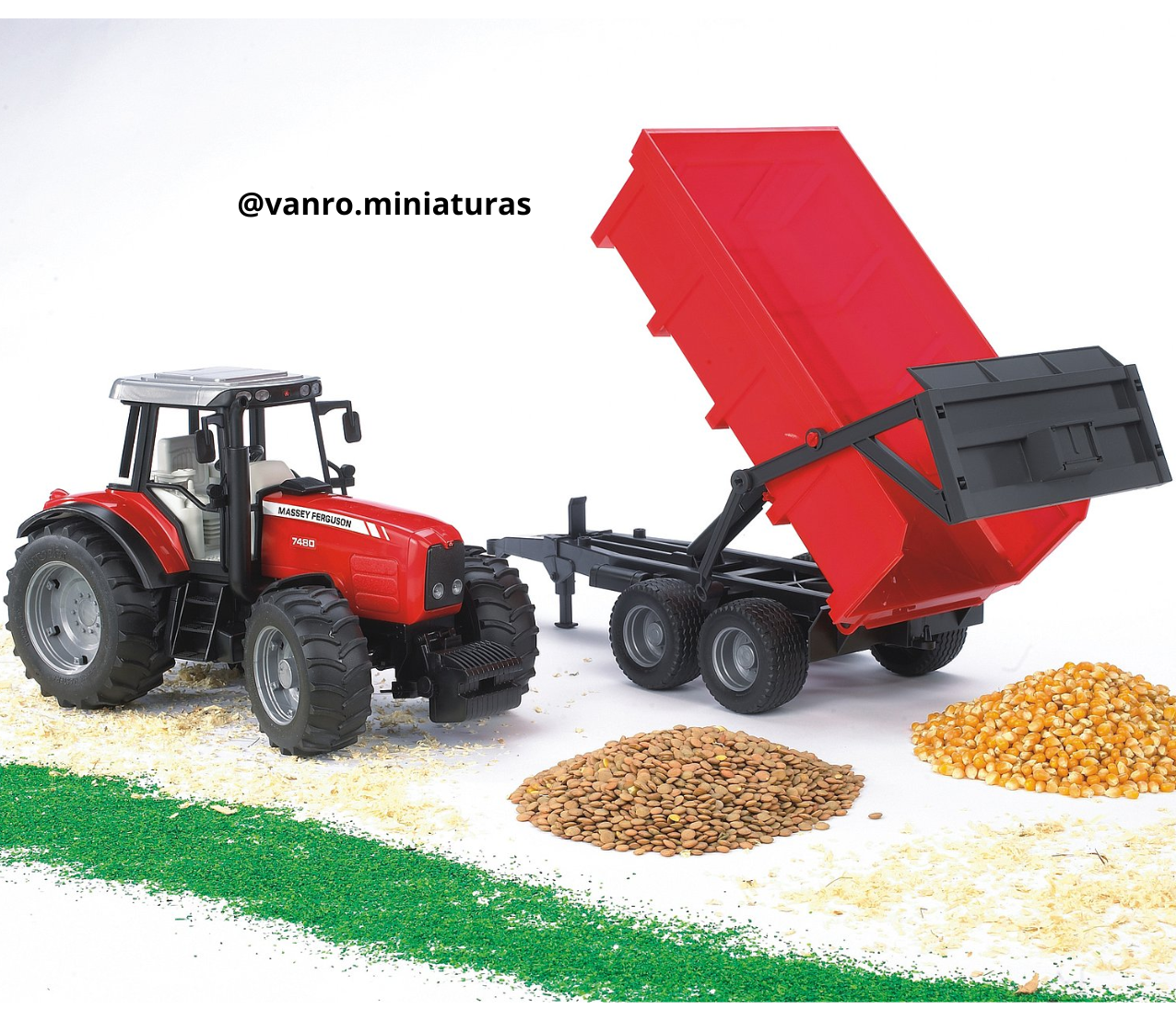 Tractor Massey Ferguson 7480 con remolque – Bruder Toys