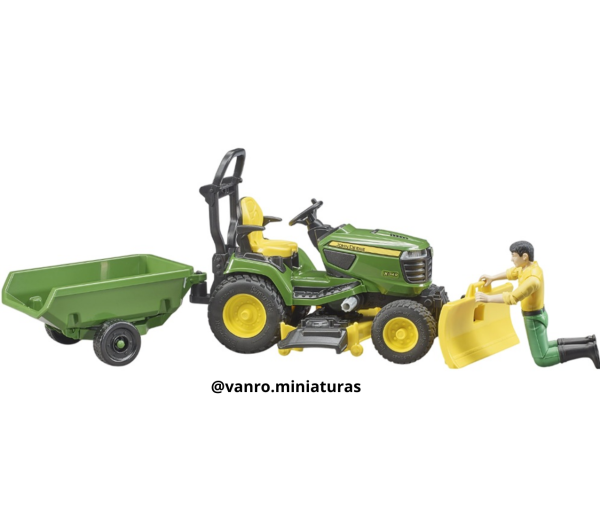 Tractor de jardín John Deere X949 c/ operario - Bruder Toys - Imagen 5