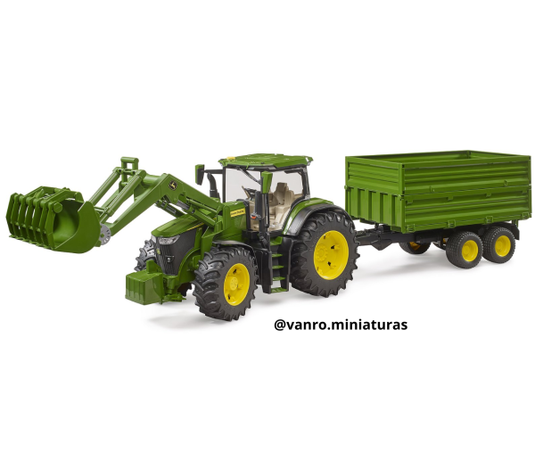 Tractor John Deere 7R 350 con carrito - Bruder Toys