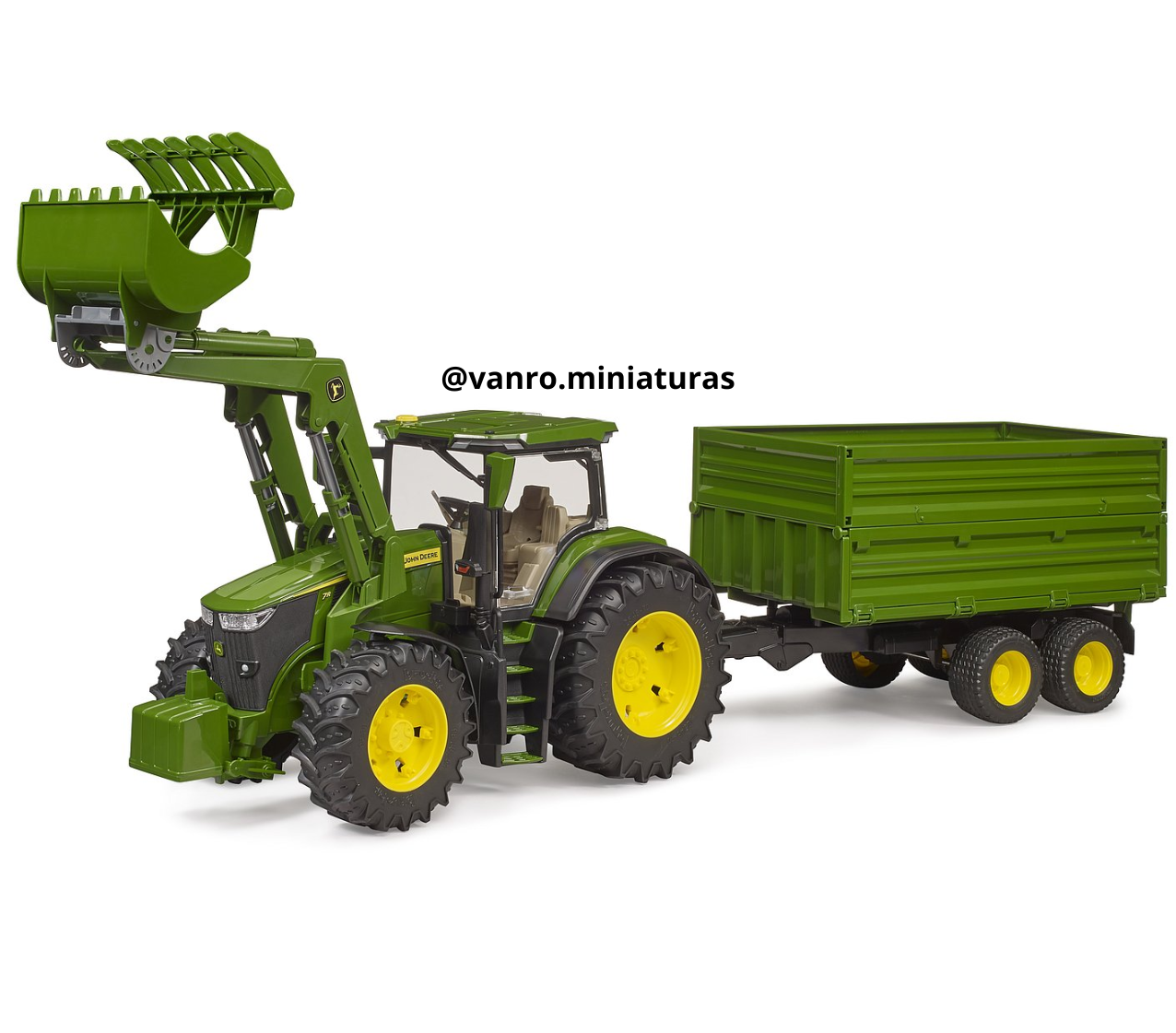 Tractor John Deere 7R 350 con carrito – Bruder Toys
