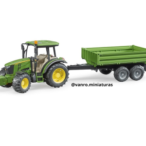 Tractor John Deere 5115M c/ carrito - Bruder Toys