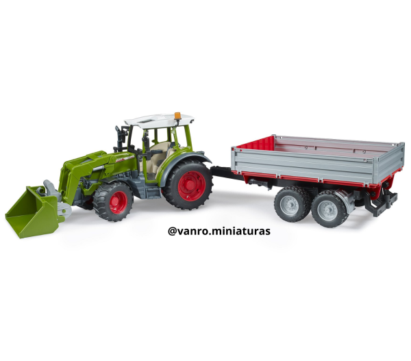 Tractor Fendt Vario 211 c/cargador frontal y remolque - Bruder Toys