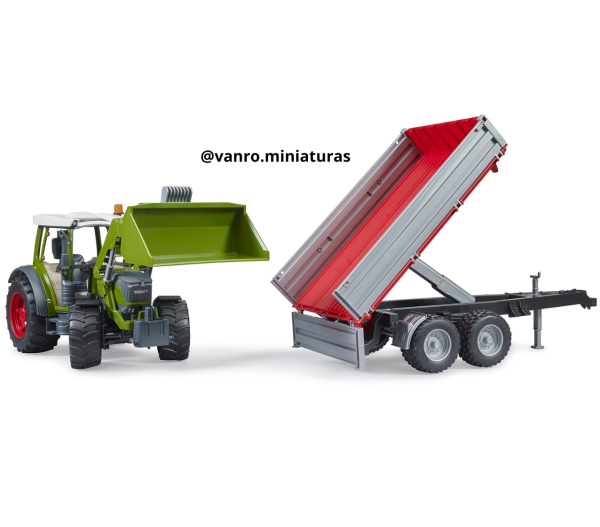 Tractor Fendt Vario 211 c/cargador frontal y remolque - Bruder Toys - Imagen 3
