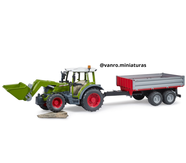 Tractor Fendt Vario 211 c/cargador frontal y remolque - Bruder Toys - Imagen 4