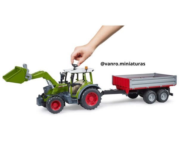 Tractor Fendt Vario 211 c/cargador frontal y remolque - Bruder Toys - Imagen 5