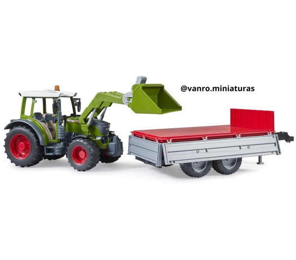 Tractor Fendt Vario 211 c/cargador frontal y remolque - Bruder Toys - Imagen 6