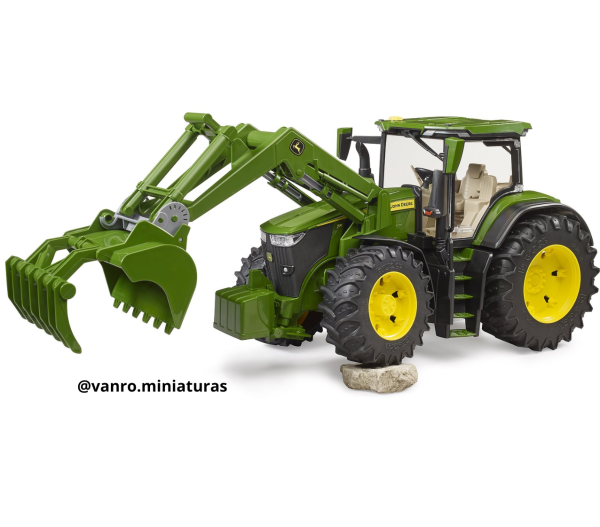Tractor John Deere 7R 350 con cargador frontal - Bruder - Imagen 5