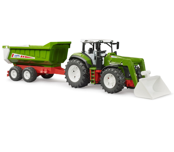 Tractor Roadmax c/cargador frontal y remolque - Bruder Toys