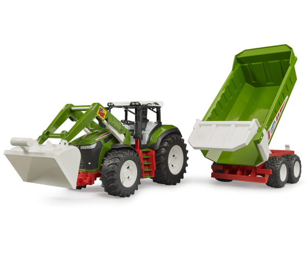 Tractor Roadmax c/cargador frontal y remolque - Bruder Toys - Imagen 2
