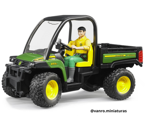 Jeep John Deere Gator 855D + 1 conductor - Bruder Toys