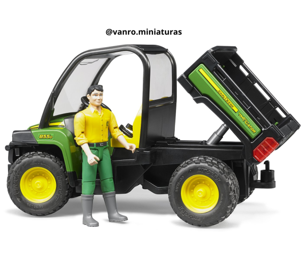 Jeep John Deere Gator 855D + 1 conductor - Bruder Toys - Imagen 2