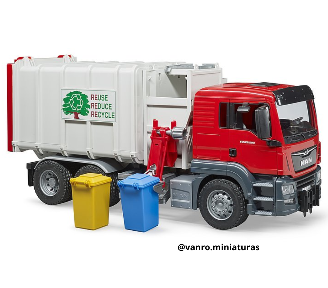 Camión de basura MAN TGS c/cargador lateral – Bruder Toys