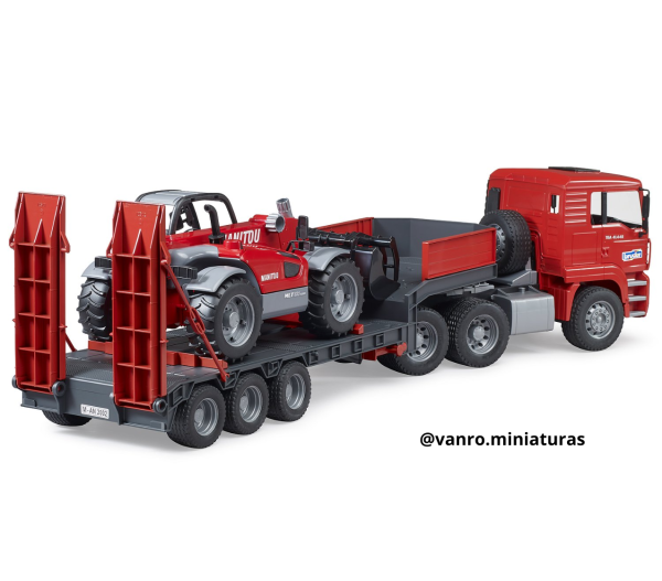 Camión MAN TGA c/ remolque y manipulador telescópico Manitou - Bruder Toys - Imagen 3
