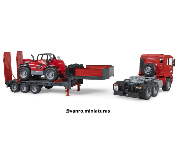 Camión MAN TGA c/ remolque y manipulador telescópico Manitou - Bruder Toys - Imagen 4