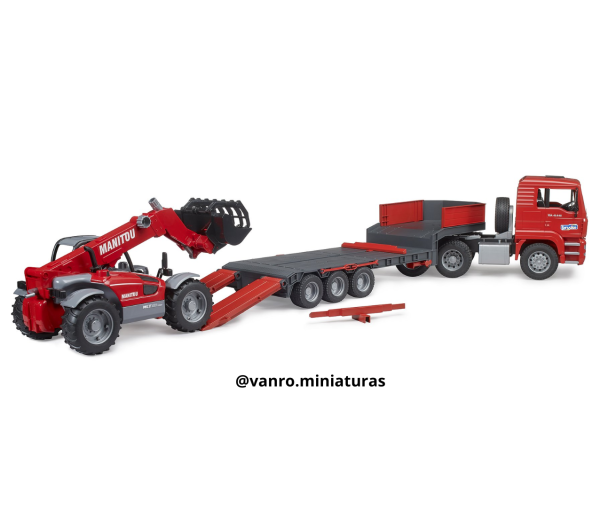 Camión MAN TGA c/ remolque y manipulador telescópico Manitou - Bruder Toys - Imagen 5
