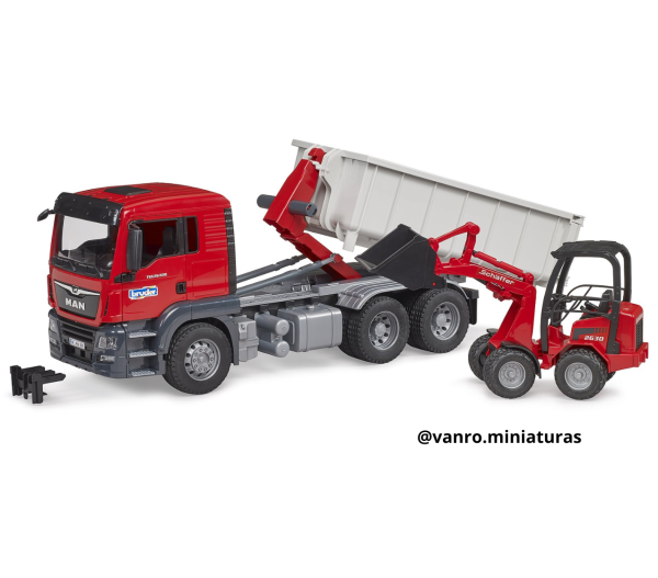 Camión MAN TGS c/ contenedor y cargador Schäffer - Bruder Toys