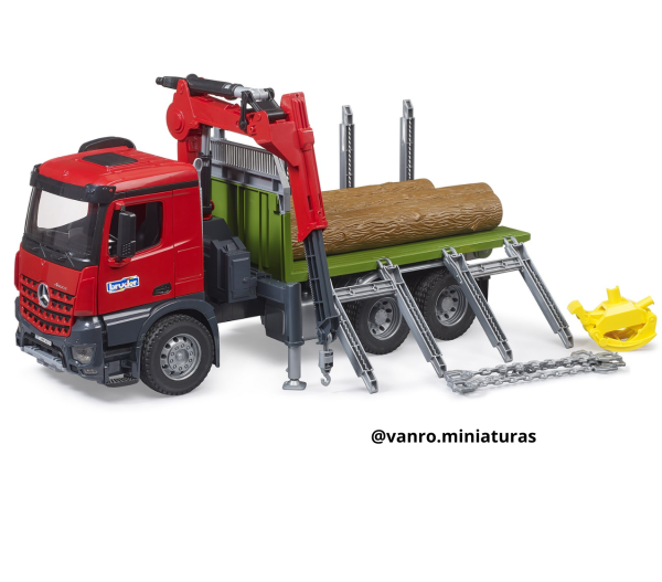 Camión maderero Mercedes Arocs c/ 3 troncos - Bruder Toys - Imagen 3