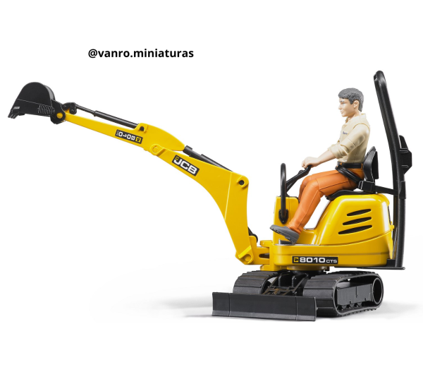 Microexcavadora JCB 8010 CTS + 1 operario - Bruder Toys - Imagen 3