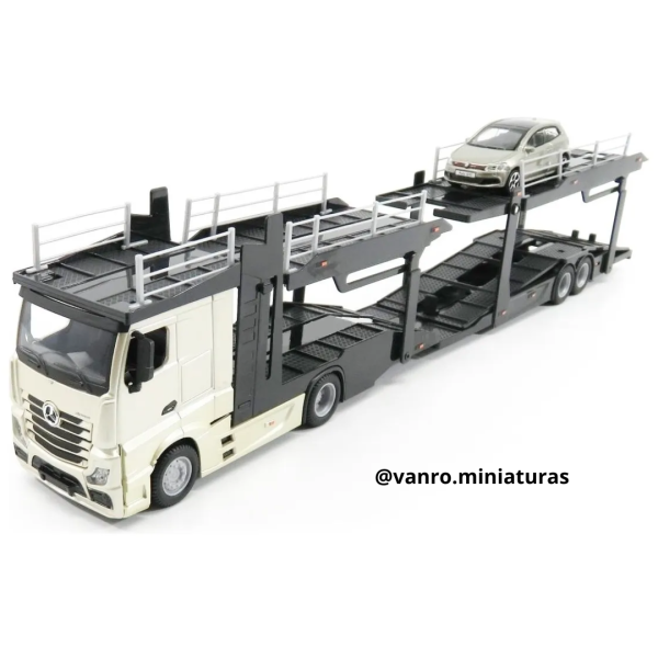Camión Mercedes Benz Actros 4×2 transporte automóviles - Bburago - Imagen 2