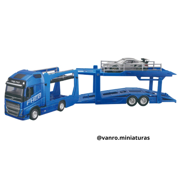 Camión Volvo FH16 750 Globetrotter 4×2 transporte automóviles - Bburago