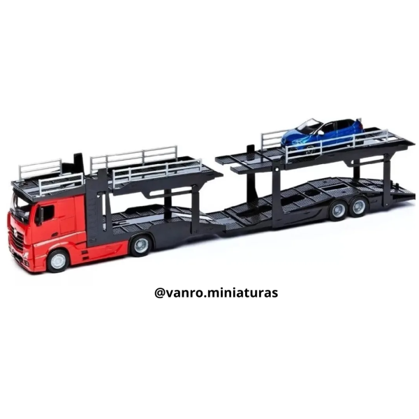 Camión Mercedes Benz Actros 4×2 transporte automóviles - Bburago - Imagen 2
