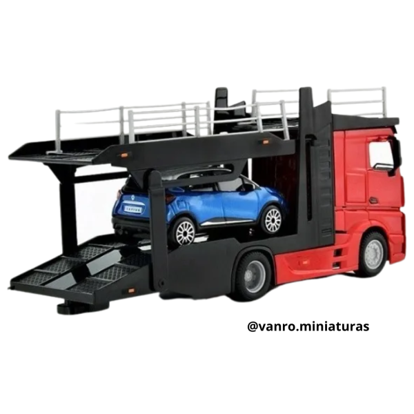 Camión Mercedes Benz Actros 4×2 transporte automóviles - Bburago - Imagen 3
