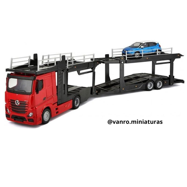 Camión Mercedes Benz Actros 4×2 transporte automóviles - Bburago - Imagen 4