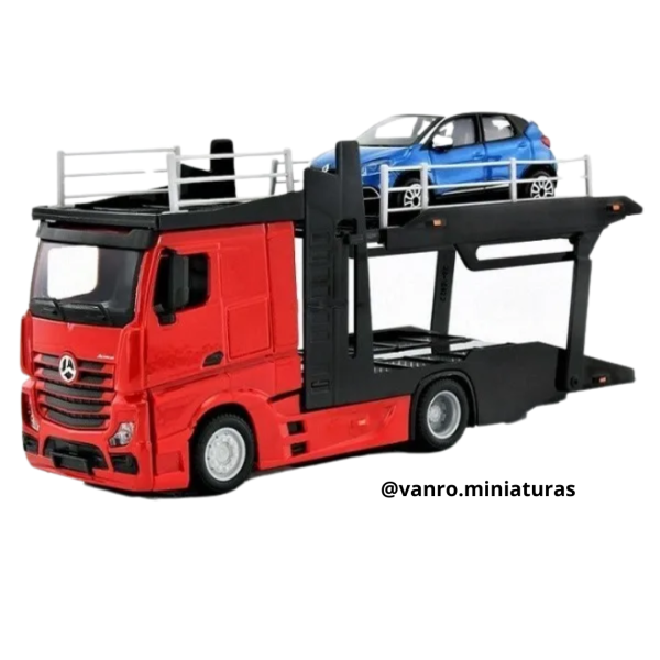 Camión Mercedes Benz Actros 4×2 transporte automóviles - Bburago - Imagen 5