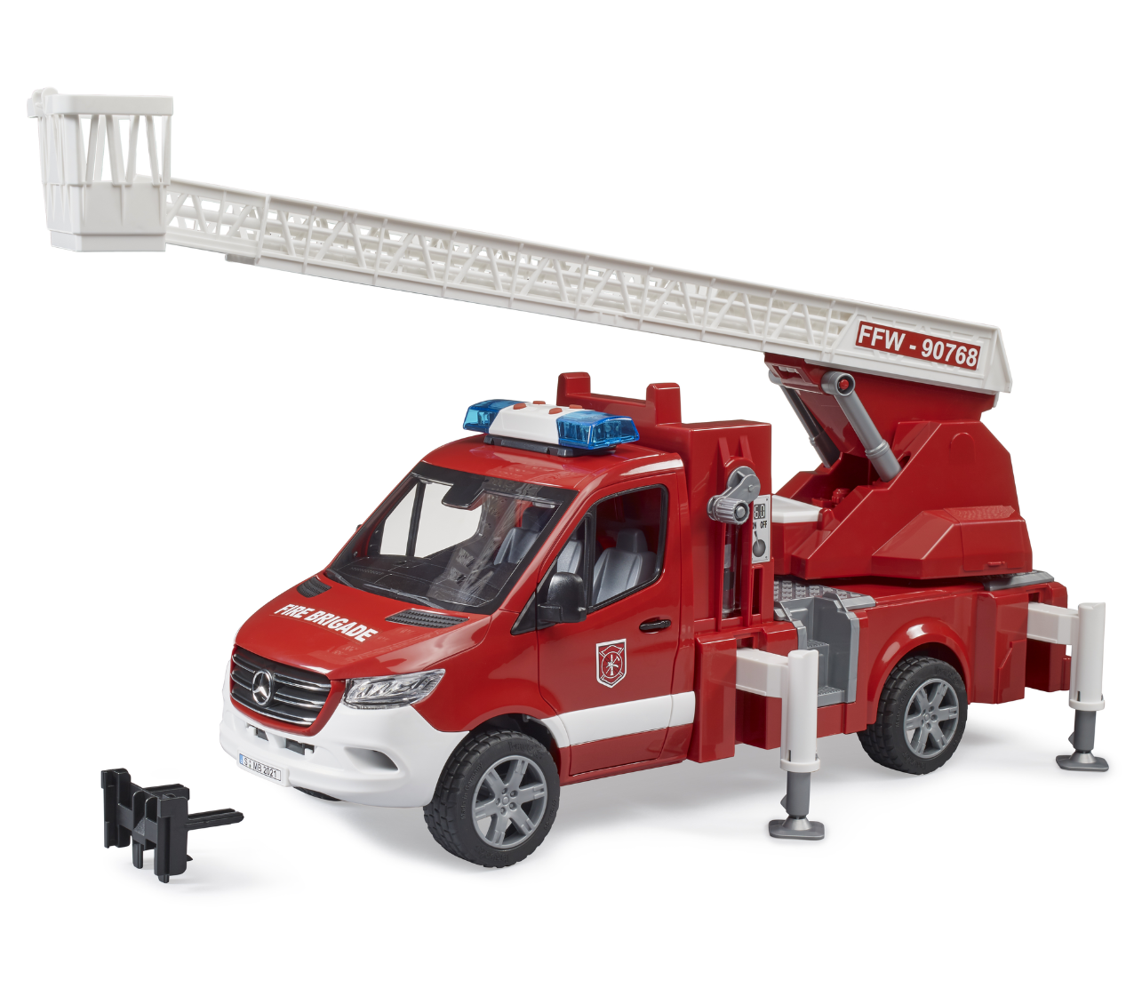 Camión de bomberos Mercedes Benz Sprinter c/escalera giratoria – Bruder Toys