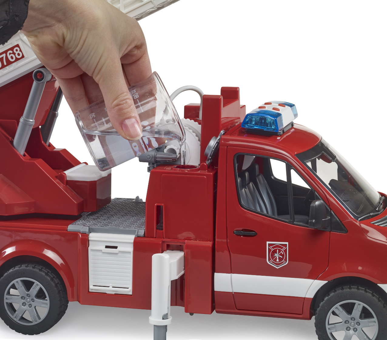 Camión de bomberos Mercedes Benz Sprinter c/escalera giratoria - Bruder Toys - Imagen 5