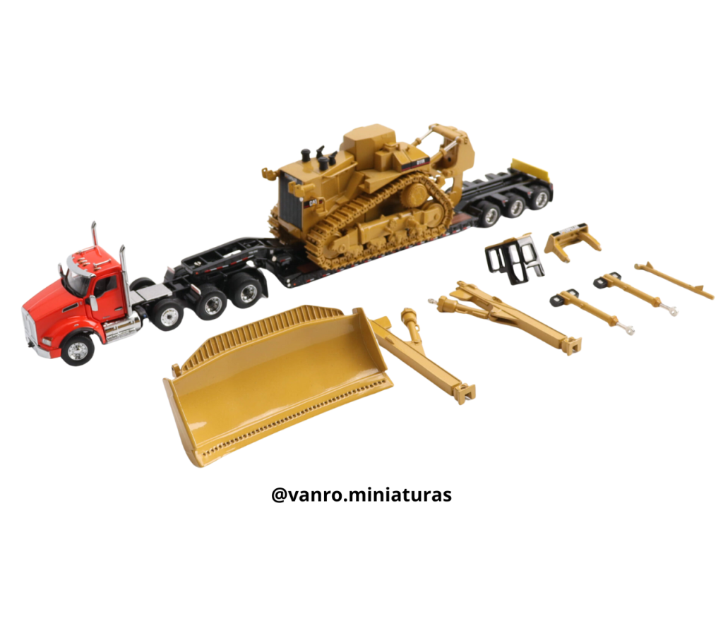 Camión Kenworth T880 C/Cama Baja King TK120 + Bulldozer Cat. D11R - Diecast Masters