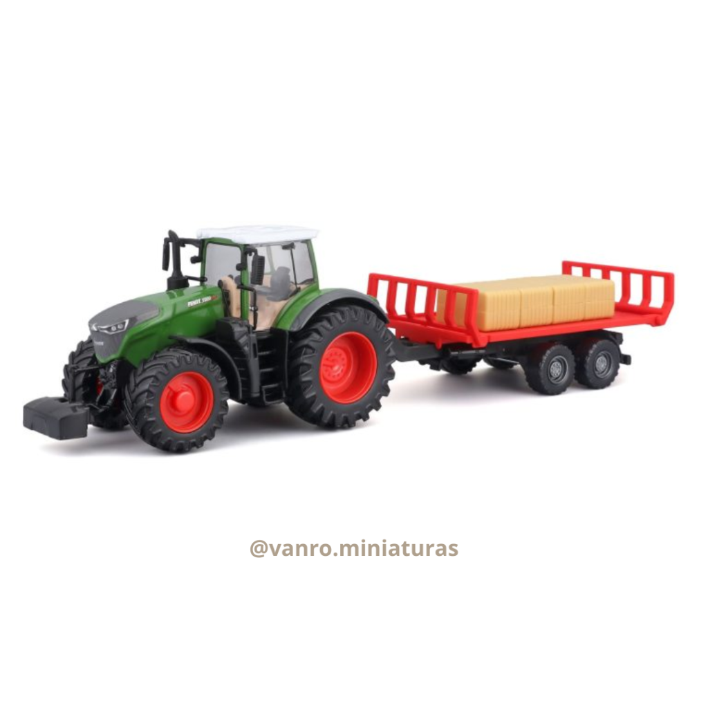 Tractor Fendt 1050 c/remolque fardo - Bburago